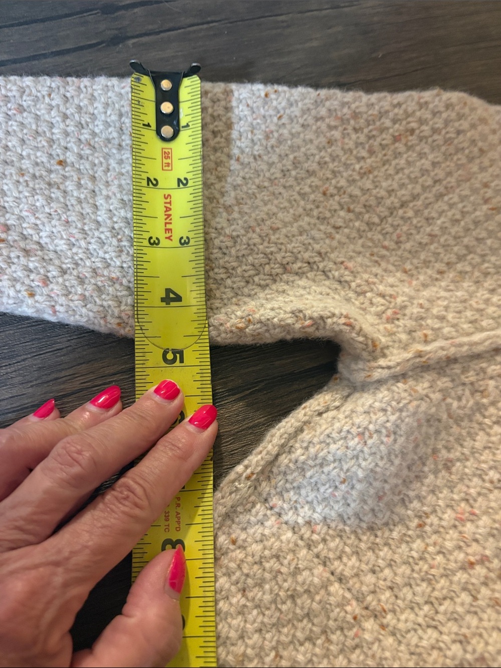 REI Cream Textured Turtleneck Sweater with side pockets - Picture 3 of 8